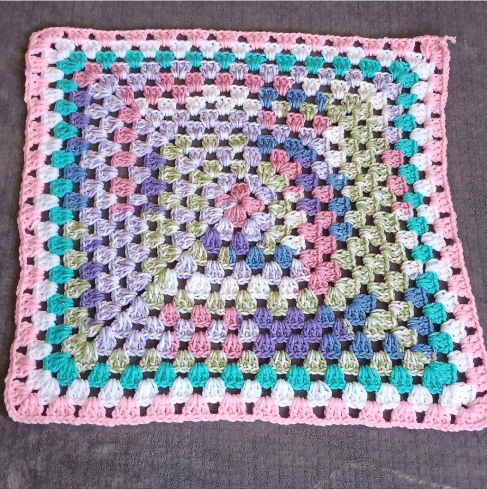 Unicorn Mermaid Inspired, Handmade Crochet 3 Pcs Mini Throw Afghan Decor Set